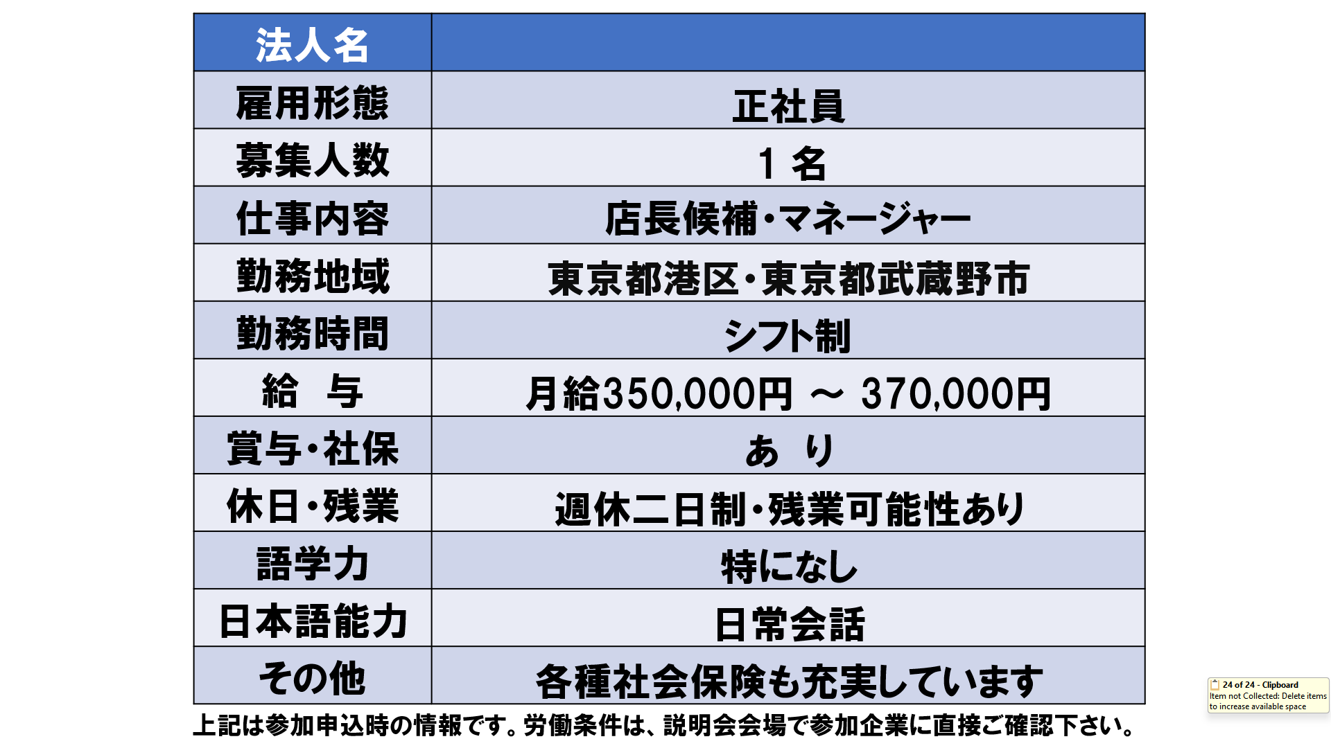 仕事、バイト、正社員